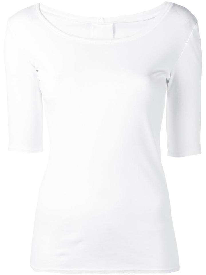 Kristensen Du Nord - Scoop Neck T-shirt - Women - Cotton - 2, White, Cotton