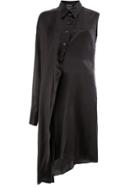 Ann Demeulemeester Single Sleeve Shirt Dress - Black