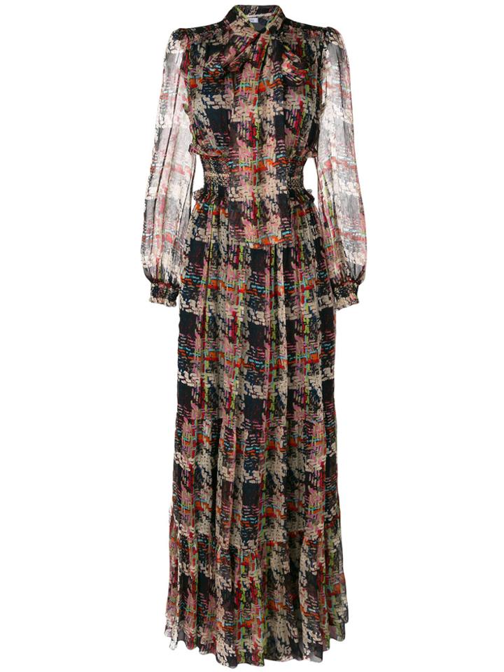 Blumarine Woven Print Maxi Dress - Multicolour
