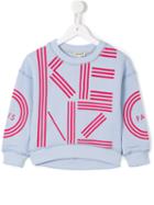 Kenzo Kids Logo Print Sweatshirt, Girl's, Size: 6 Yrs, Blue