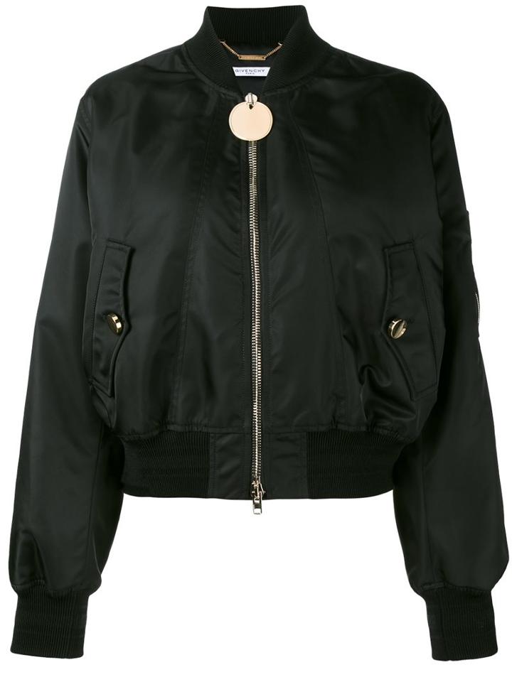 Givenchy Classic Bomber Jacket, Women's, Size: 36, Black, Polyamide/polyester/viscose
