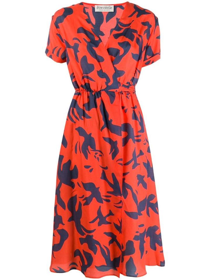 Être Cécile Bird Jacque Midi Dress - Red