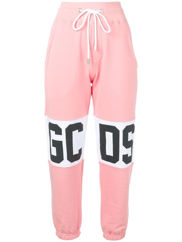 Gcds Cropped Track Pants - Pink