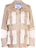 Mugler Belted Safari Jacket - Brown