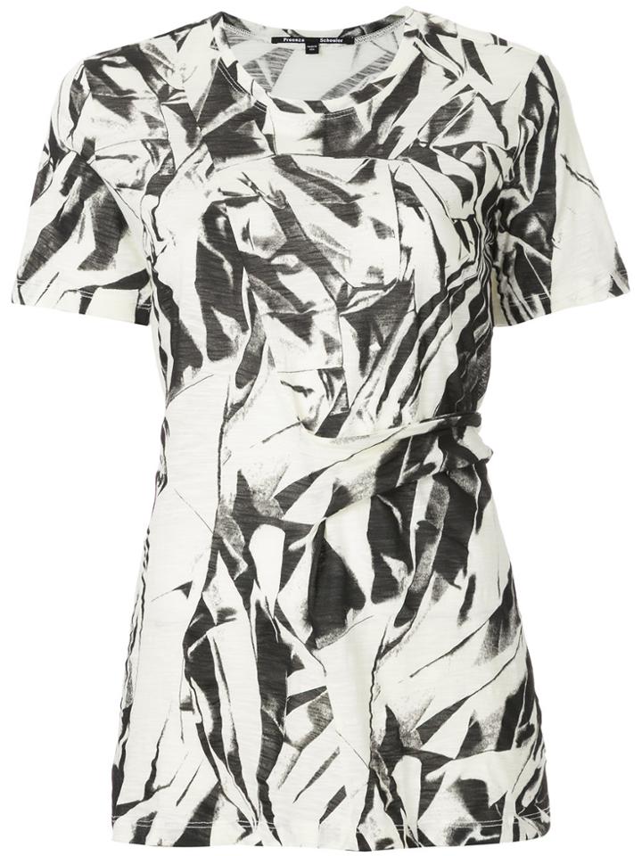 Proenza Schouler Short Sleeve Printed T-shirt - White