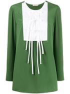 Tory Burch Tie-front Blouse - Green