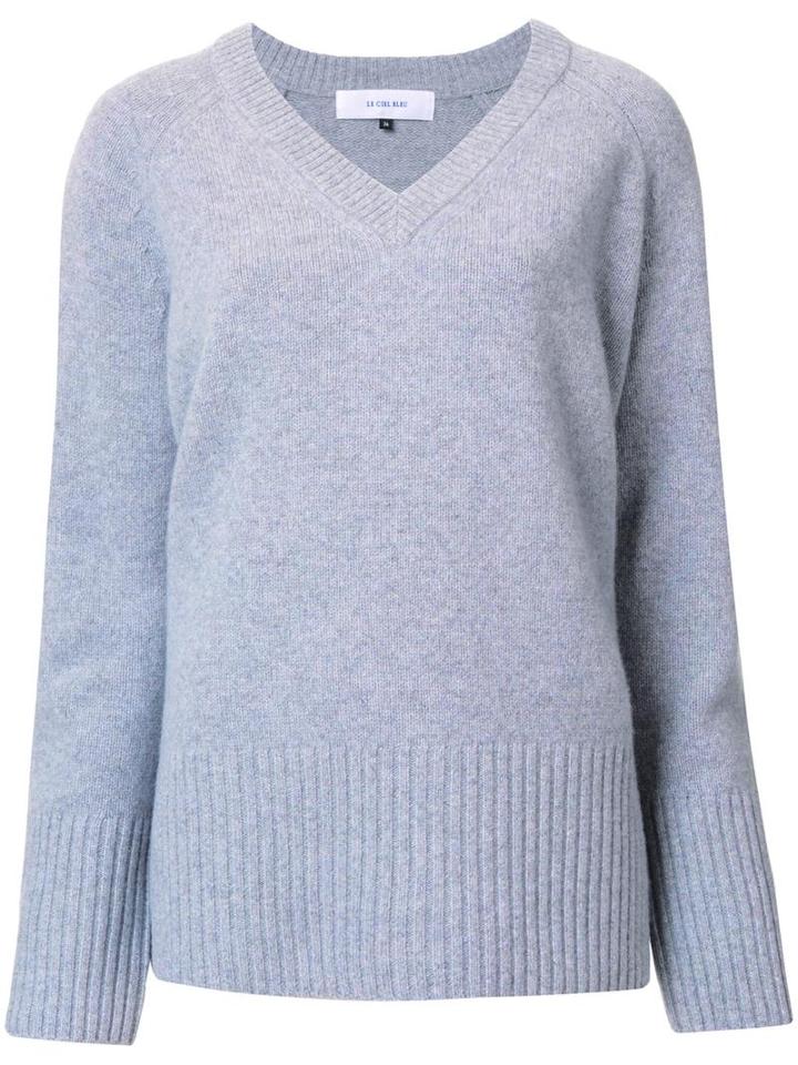 Le Ciel Bleu 'boiled V-neck' Sweater, Women's, Size: 36, Wool