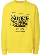 Calvin Klein Jeans Est. 1978 Slogan Logo Sweatshirt - Yellow