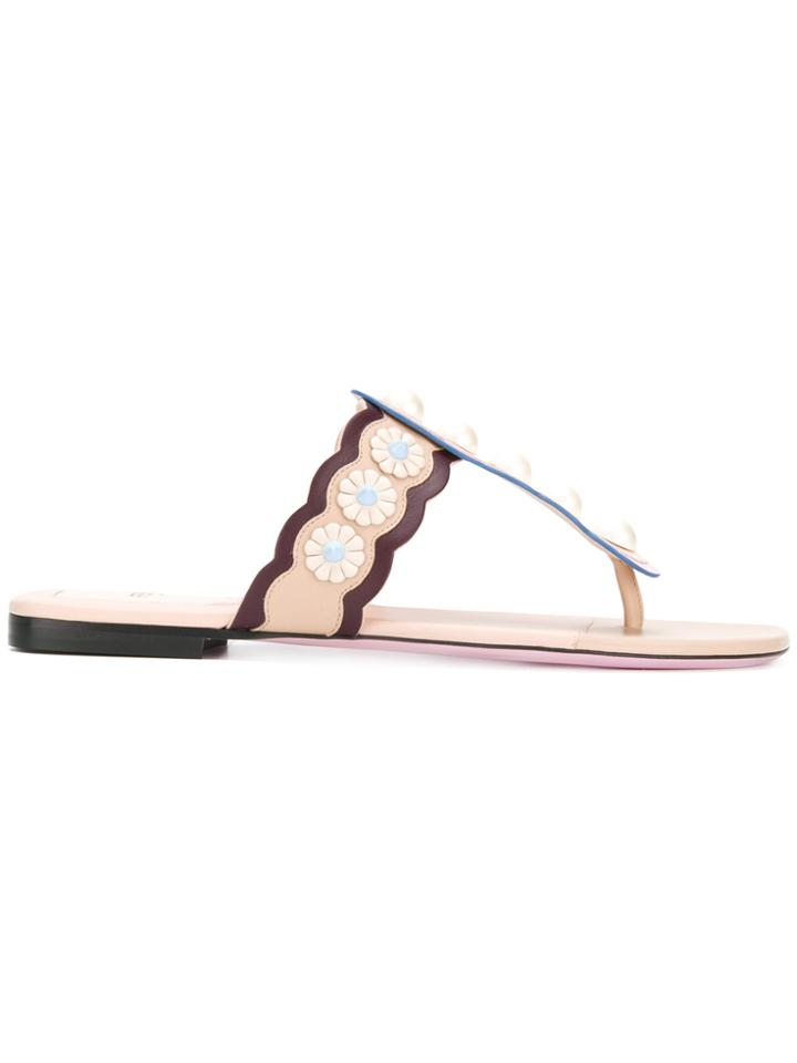 Fendi Embellished Sandals - Multicolour