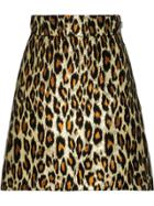 Miu Miu Leopard Brocade Skirt - Gold