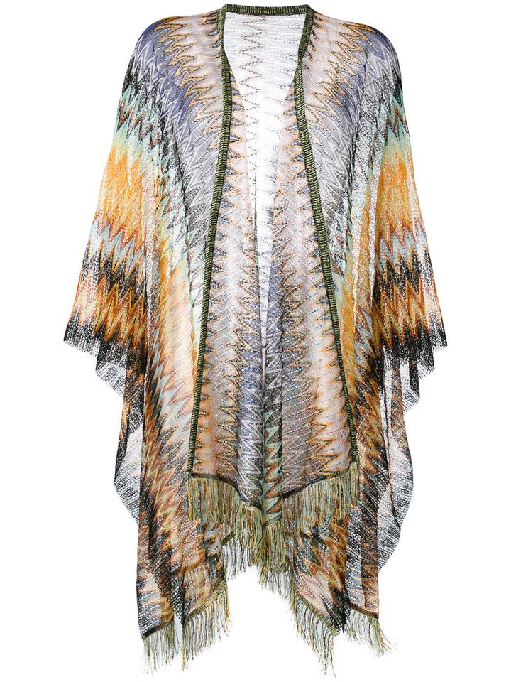 Missoni Matella Open Cardigan, Women's, Yellow/orange, Nylon/viscose