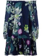 Twin-set Floral Print Dress, Women's, Size: Xs, Blue, Cotton