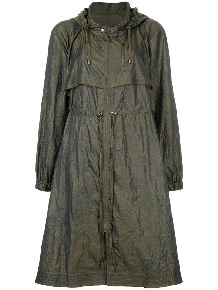 Jil Sander Navy Light-weight Parka Coat - Metallic