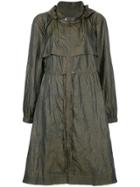 Jil Sander Navy Light-weight Parka Coat - Metallic