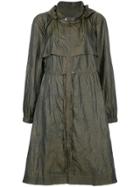 Jil Sander Navy Light-weight Parka Coat - Metallic