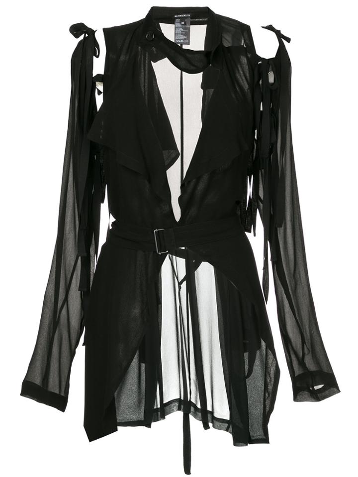Ann Demeulemeester Deconstructed Cut Out Jacket - Black