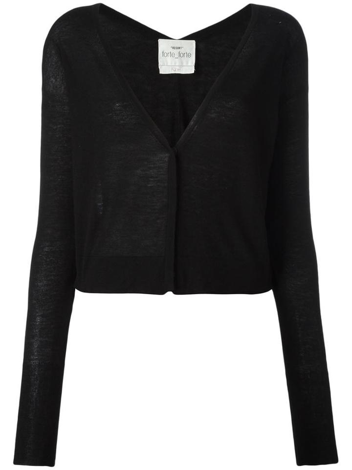 Forte Forte Deep V-neck Cardigan, Women's, Size: Ii, Black, Cashmere