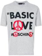 Love Moschino - Logo Print T-shirt - Men - Cotton - Xs, Grey, Cotton