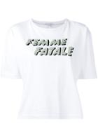 Olympia Le-tan Slogan Sequin T-shirt - White