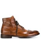 Officine Creative Distressed Brogue Boots - Brown