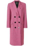 Msgm Double-breasted Coat - Pink & Purple