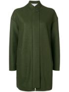 Harris Wharf London Front Zip Coat - Green