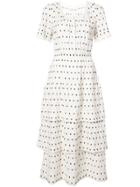 Love Shack Fancy Layered Button Down Dress - White