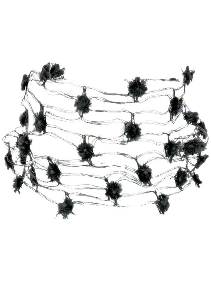 Prada Pompom Knitted Choker - Black
