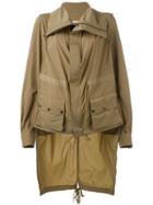 High Low Parka - Women - Polyamide/spandex/elastane - S, Green, Polyamide/spandex/elastane, Faith Connexion