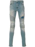 Represent Panelled And Distressed Jeans - Blue