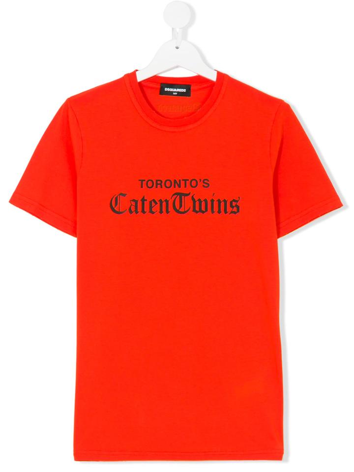 Dsquared2 Kids Printed T-shirt - Yellow & Orange