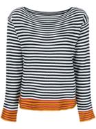 Roberto Collina Striped Sweater - Black