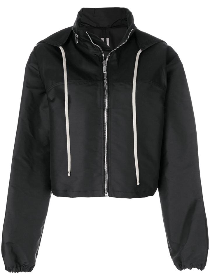 Rick Owens Hooded Bomber Jacket - Black