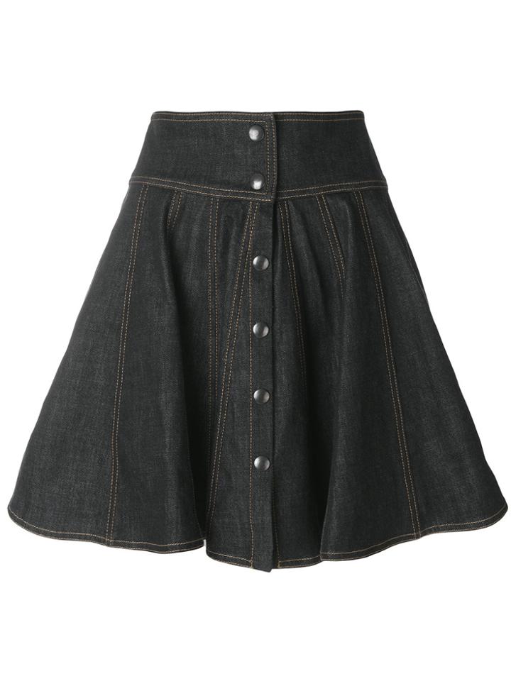 Philosophy Di Lorenzo Serafini Buttoned Denim Skirt - Blue