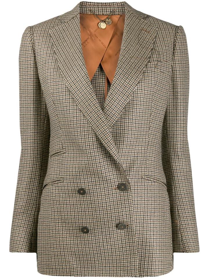 Maurizio Miri Houndstooth Blazer - Neutrals