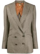 Maurizio Miri Houndstooth Blazer - Neutrals