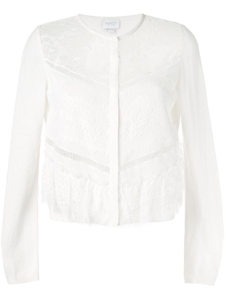 Giambattista Valli Lace Insert Cardigan - White