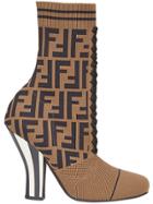 Fendi Logo Sock Boots - Brown