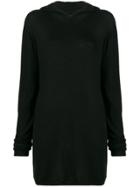 Rick Owens Mid-length Hoodie - Black