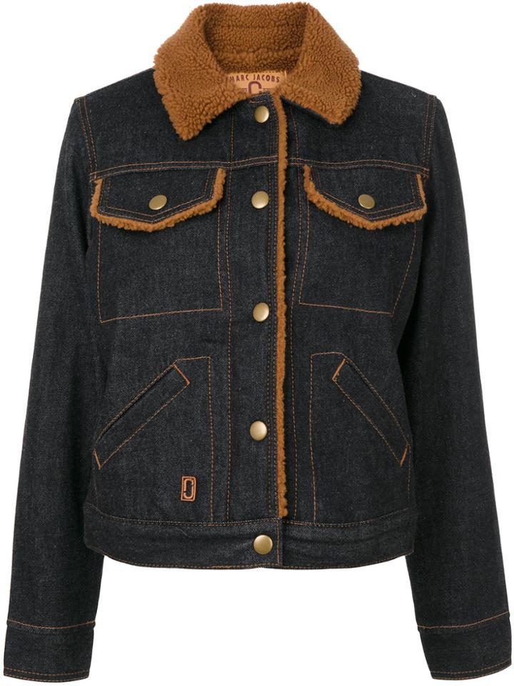 Marc Jacobs Denim Shearling Jacket - Blue