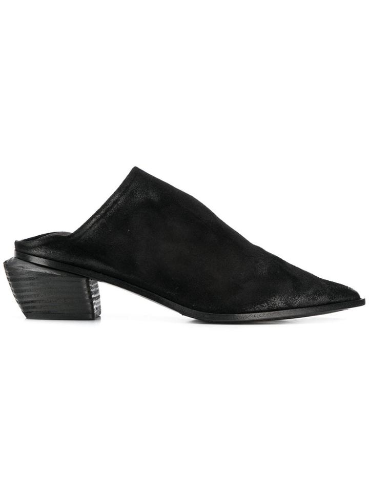 Marsèll Angled Heel Mules - Black