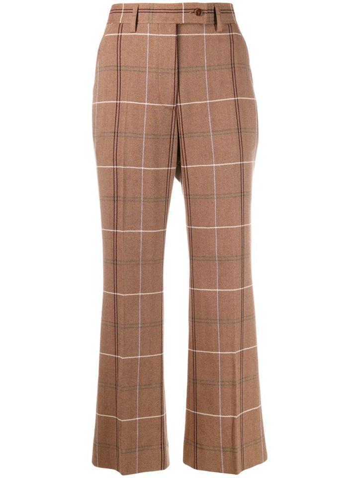 Acne Studios Flared Crop Trousers - Brown