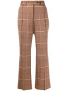 Acne Studios Flared Crop Trousers - Brown