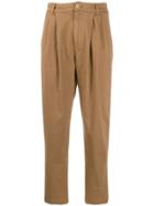 P.a.r.o.s.h. High-rise Tapered Trousers - Neutrals