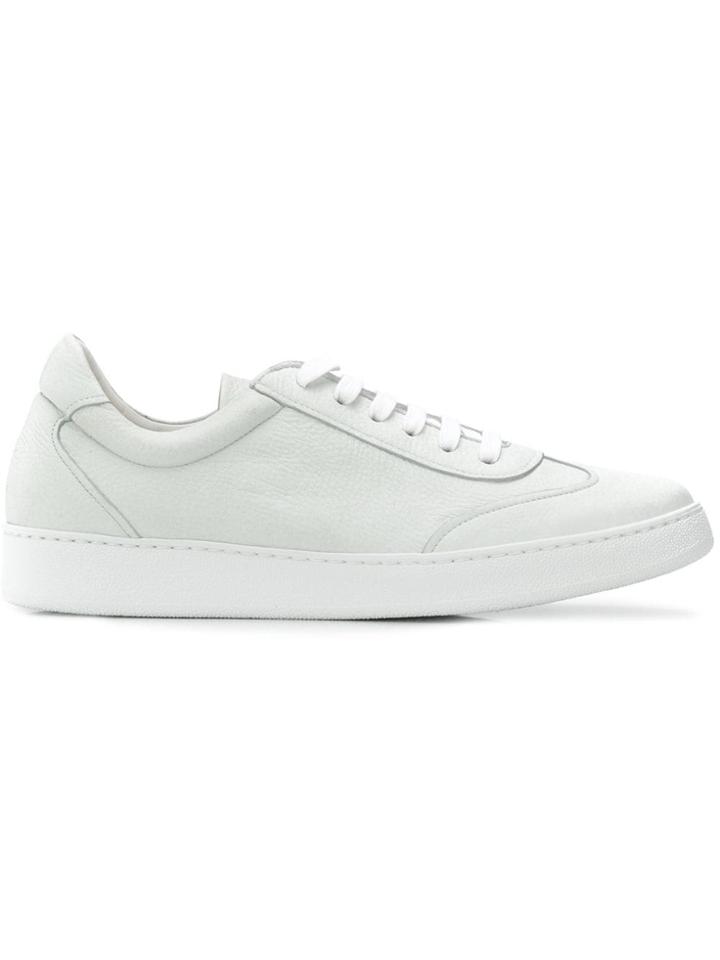 Corneliani Leather Low-top Sneakers - White
