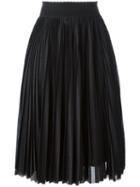 Givenchy Pleated Midi Skirt, Women's, Size: 36, Black, Silk/polyester/acetate