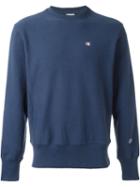 Champion Plain Logo Crewneck Sweatshirt, Men's, Size: Small, Blue, Cotton/polyester