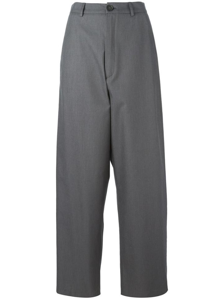 Société Anonyme - Wide Leg Trousers - Women - Cotton - 40, Women's, Grey, Cotton