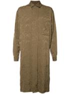 Uma Wang Floral Jacquard Coat, Size: Small, Brown, Cupro/viscose/virgin Wool