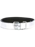 Dsquared2 Cracked Effect Belt, Men's, Size: 100, Grey, Leather